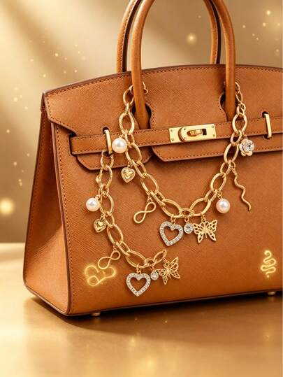 Đồ trang trí xe hơi hình trái tim, ngọc trai và bướm, đồ trang trí treo xe sang trọng, đính đá và vàng cho gương chiếu hậu và vô lăng, phù hợp cho đám cưới, du lịch, kỳ nghỉ, tiệc tùng, phụ kiện nội thất xe hơi/phụ kiện túi xách, phụ kiện trang trí xe hơi độc đáo và thời trang, món quà Ngày của Mẹ tuyệt vời nhất dành cho mẹ, cô giáo, bạn gái.