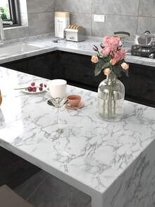 High-Quality Faux Marble PVC Wallpaper, Detailed And Decorative, Effectively Repairs Wall Defects, Easy To Install For Home And Commercial Spaces, Enhances Spatial Aesthetics - Large White - View 5