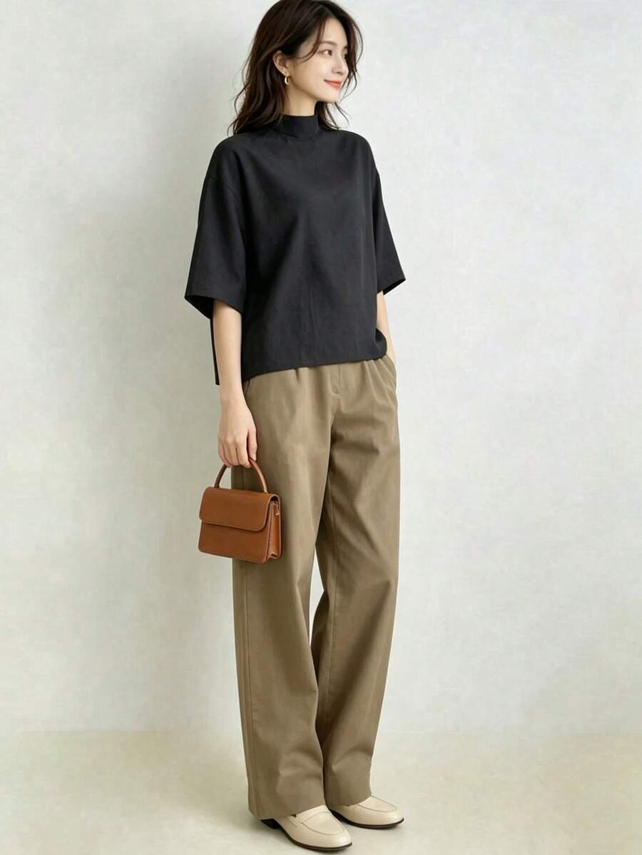 A Popular Item. Ladies Suit. Two-Piece Suit With T-Shirt And Pants. Casual Suit. Elegant For Commuting. Fashionable. - 混合色 - 查看 1