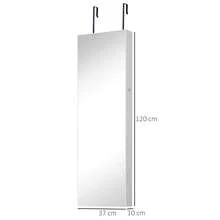 HOMCOM Jewelry Cabinet - White - View 7