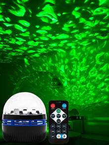 水波纹效果氛围投影灯，USB供电，多功能LED星空氛围灯，适用于家居、卧室、客厅、餐厅，节日礼物 - 水波紋投影燈 - 查看 9