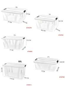 Transparent Storage Box With Lid / 5 Sizes Available / Household Clothes Organizer Box / Home Clothes Storage / Under Bed Storage Box / Wardrobe Organizer Box / Rental Storage / Miscellaneous Storage - View 7