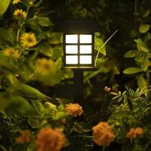 1/4/8PCS White Light Outdoor Solar Path Lights With Light Sensor, Outdoor Garden Decorative Ground Stake Lights, Outdoor Estate Decorative LED Atmosphere Lights, Portable Detachable Outdoor Camping Ground Stake Lights - Streetlights In the House - View 16