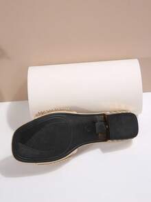 Dép lê cao gót đế dày đính pha lê sang trọng, dép lê một quai chống trơn trượt dành cho nữ, thích hợp cho mùa hè. - Rượu sâm banh - Xem 9