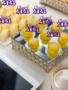 12件套2026毕业季蛋糕装饰，毕业派对甜点桌用品，2026毕业季烘焙装饰，适合高中和大学毕业季甜点桌装饰（紫色） - 2026畢業蛋糕裝飾(紫色) - 查看 5