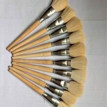 Juego de 7 piezas de brochas de cerámica con mango de madera, brochas para pintura artística, brochas para esmalte de cerámica, brochas de acuarela de cerámica, adecuadas para manualidades, pintura, estudiantes y aficionados - Conjuntos - Ver 13