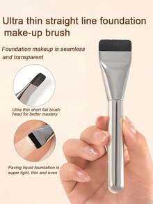 1pc Foundation Brush, Powder Puff, Multi-Functional Makeup Brush Tool - Multicolor - View 4