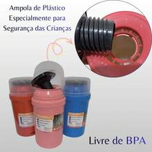 Garrafa térmica infantil pequena Garrafinha térmica lancheira fano kids Unitermi - Azul - Visão 6