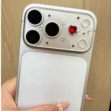 Película de lente de diamante rojo noble compatible con teléfonos Apple, película de lente antiarañazos de alta definición y alta transparencia adecuada y compatible con Apple 17 Pro/17 Pro Max - Recubrimiento de lentes de diamante rojo - Ver 4