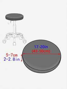 1 pieza Funda elástica redonda para taburete, adecuada para sala de estar, dormitorio, comedor, todo el año, minimalista moderna - Beis - Ver 7