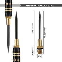 HUANQU Set de 6 puntas de dardo de repuesto, disponible en 2 colores (oro y plata), material de cobre 2BA, puntas de dardo universales (con anillos O), antideslizante, lanzamiento preciso, adecuado para dardos blandos o duros, opción ideal para entusiastas de los dardos, regalo perfecto - Multicolor - Ver 3