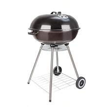 18 Inch Portable Charcoal Grill – Heavy-Duty Round BBQ Grill With Thickened Grilling Bowl, Sturdy With 4 Legs & Wheels For Small Outdoor Barbecue, Camping, Travel, Tailgating & Backyard Cooking - 22 Inches (No Grill Tools) - View 7