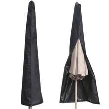 Black 210D Oxford Fabric Patio Umbrella Cover, Adjustable Drawstring Closure, All Season Waterproof Windproof UV Dust & Snow Protection, Outdoor Parasol Protector For Garden Patio Lawn Pool Balcony Beach Vineyard - View 8