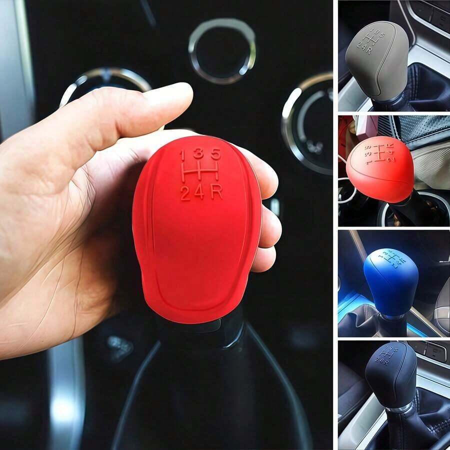 1 pieza Funda de palanca de cambios de silicona para automóvil, protector antideslizante para el mango, accesorio interior para transmisión manual de 6 velocidades - Modelo 913 - Ver 1