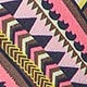 Dark Brown Base - Contrasting Pink and Yellow - Triangle
