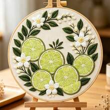 Fruit Series Hand Embroidery DIY Kit, Multiple Styles Available, Beginner Friendly Tool Set, Healing Home Decor, Gift For Friends - Multicolor - View 7