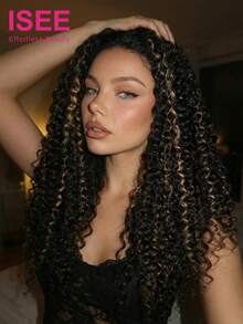 ISEE Hair Wear Go 半頭套假髮 捲曲波浪 彈性貼合 3合1抽繩式 半頭套假髮 挑染漸層 初學者適用 180%密度 16-28吋 原色處女髮 - S1/27 - 查看 2