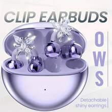 NEW SENYANG 2026新款时尚蝴蝶耳机，无线蓝牙耳机，开放式设计，适用于和安卓手机，奢华电镀重低音，超长续航，礼品之选 - 查看 2