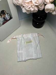 Korean Style Girly White Lace Drawstring Pouch, Multipurpose Storage Bag For Cosmetics, Coins, Earphones And Other Small Items - White - View 3