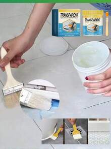 JUE FISH Transparent Waterproof Sealant, Invisible Waterproof And Leak-Proof, Wear-Resistant And Heat-Resistant, Multi-Purpose Leak Repair Glue For Kitchen, Bathroom, Balcony, Exterior Wall - A-White - View 2