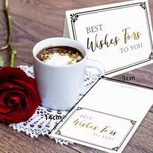 Bộ 10/20/30/50 thiệp cảm ơn/chúc mừng sinh nhật/lễ tình nhân, in chữ vàng, thiệp chúc mừng, thiệp quà tặng gấp, thiệp nhắn tin. - nhiều màu - Xem 44
