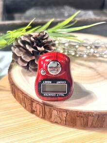 木纹数字显示便捷环形计数器，无限点击减压手压计数器，适用于商业用途、祈祷计数、节日礼物等。 - 多色 - 查看 3