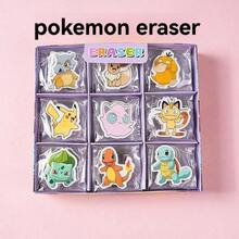 pokemon 9 chiếc cao su dập nổi hình vịt mới, cao su đóng dấu riêng lẻ, quà tặng văn phòng phẩm cho học sinh, quà tặng sạch sẽ cho trẻ em. - Nhiều màu - Xem 1