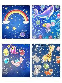 15种星月图案投影灯，USB供电，360°旋转星空投影夜灯，便携式星空投影仪，适用于卧室、客厅，也是生日礼物的理想之选。 - 彩色 - 查看 8