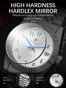 RICECGO Classic Women's Watch 34MM, Stainless Steel Durable Strap, Minimalist Clock For Outdoor Travel - Silver - View 10