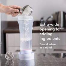 Ultimate Batter Dispenser! Mix, Pour, Store In One Easy Step.Ideal For Pancakes, Waffles, And Crepes.Get Perfect, Evenly Shaped Pancakes Every Time, Even For Beginners . Hand-Cranked Pancake Batter Mixing Bottle With Graduations - White - View 3