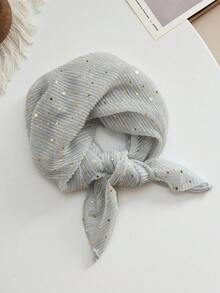 1pc Shiny Headscarf, Lightweight Women's Beach Scarf, Multifunctional Sun Protection Hair Accessory, Suitable For Vacation, Daily Wear And Summer, Pairs Well With Dresses,Holiday,Travel Essential - White - View 4