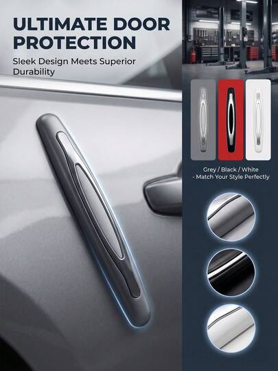 4pcs Universal Car Door Edge Guard Protector, Scratch Resistant For SUV & Sedan