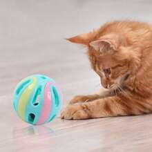 New Cross-Border Toy Ball For Cats, Sound Toy With Bell, Interactive Moving Toy, Colorful Hollow Design, Boredom Relief Pet Toy - Multicolor - View 7