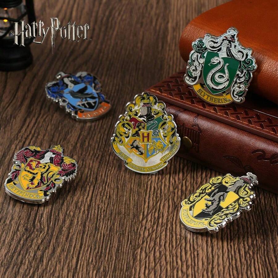 Monogram 1PC Hog Warts Series Enamel Pins Accessories Decorative Button Badges Clothes Bag Backpack Hats Band Men Women Cartoon Brooches Collectible Display Birthday Anime Peripheral Gifts - Multiple Styles - View 1