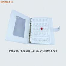 Nail Swatches Book, 150 Nail Color Display Book, Professional Removable Blank Nail Sample Display Organizer, Nail Art Salon Design Display Booklet, For Manicurist DIY - White - View 4