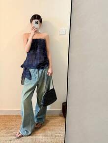 Women Tops - Navy Blue - View 3