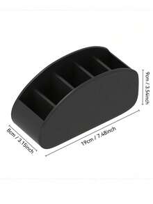 5-Compartment Leather Remote Control Organizer Box/Tray, Desktop Storage Holder For Remote, Glasses, Phone, Pen, Office Desk Decor - Multicolor - View 6