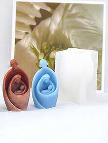 1个创意家庭DIY 3D蜡烛硅胶模具 - 白色 - 查看 3