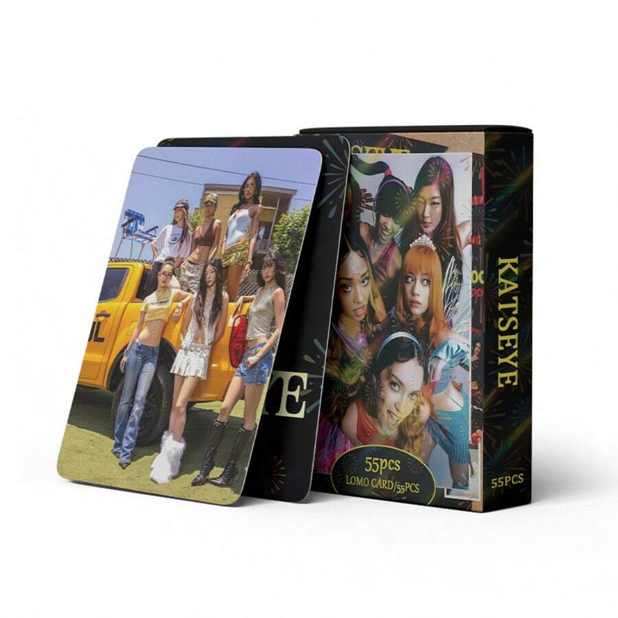 55张KATSEYE女团高清照片卡，明星收藏周边LOMO小卡，KATSEYE应援棒，照片卡，K-Pop - 1PC - 查看 1