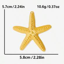1pc Minimalist Stainless Steel Gold/Silver Starfish Pendant, Ocean Animal Charm Suitable For DIY Jewelry Making Necklace Bracelet Earring Accessories - Pendants - View 15