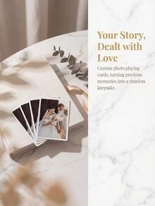 Personalized Couple Playing Cards, Custom Photo And Text,Personalized Wedding Poker Deck, Unique Valentine's Day Gift,Romantic Anniversary Keepsake,Thoughtful Valentine's Day Keepsake - Multicolor - View 3