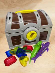 Kids Diving Pool Treasure Chest Toy With Keys, Gems & Fish, Toddler Outdoor Swimming Playset, Summer Water Dive Beach Game, Party Gifts For Girls Ages 3-8 Pool Toys Beach Toys Bath Toys Boy Toys Water Toys Toys For Boy Outdoor Games Kids Toys - Multicolor - View 12