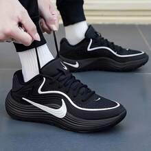 Nike Precision 8 Cushioning Fit And Breathable Men's Basketball Shoes - Black and White - View 9