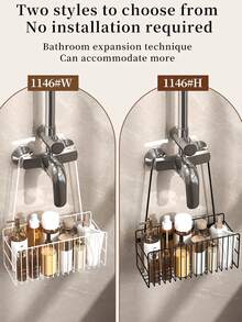 1 Giá đựng đồ tắm đa năng kiểu dáng đẹp, tối giản, bằng sắt, có lỗ thoát nước và thiết kế chống rơi, chống gỉ và dễ vệ sinh, 2 lựa chọn màu sắc, hoàn hảo cho phòng tắm nhỏ, nâng tầm phong cách trang trí phòng tắm. - Nhiều màu - Xem 1