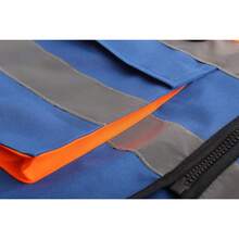 Pink Reflective Safety Vest For Women, Working Safety Gear With Strips, High Visibility Work Vest For Construction, Medium - Orange & Blue - View 6