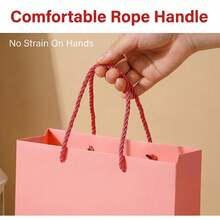 10 chiếc/1 chiếc túi quà màu hồng có tay cầm, thích hợp để tặng quà, đám cưới, tiệc cô dâu, Ngày của Mẹ, sinh nhật, tiệc tùng. - Hồng - Xem 6