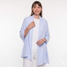 1件装女士夏季降温披肩 - 轻盈透气围巾，防紫外线围巾，旅行毯，多功能优雅配饰 - 灰色 - 查看 9