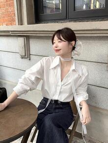 Women Blouses & Shirts - White - View 5