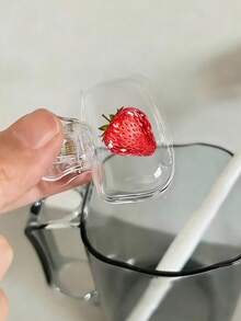 Soporte para cepillo de dientes con patrón de fresa - Diseño lindo para almacenamiento de viaje y hogar con tapa transparente, diseño compacto y portátil fácil de transportar, protege el cabezal del cepillo de dientes, función de drenaje y ventilación dual, adecuado para uso en el hogar, dormitorio y viaje | Caja de almacenamiento linda para cabezal de cepillo de dientes, adecuada para almacenamiento en el baño, adecuada para uso en el hogar y dormitorio, esencial para el regreso a la escuela - Multicolor - Ver 7