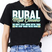 Spring Festival Womens Round Neck Fashionable Casual T Shirt Short Sle-21 - 黑色 - 查看 1
